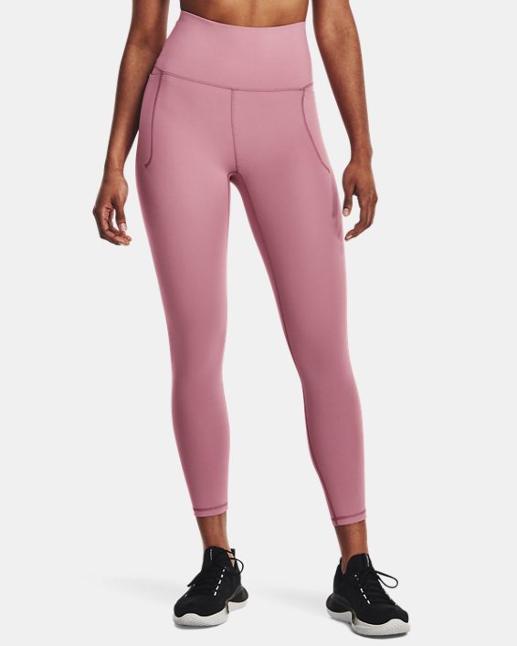 Women's UA Meridian Ultra High Rise Ankle Leggings in Pink image number 0